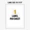 Avery UltraDuty GHS Chemical Labels for Laser Printers, Waterproof, UV Resistant, 8-1/2" x 11", 50 Labels (60501) - 5 Pack